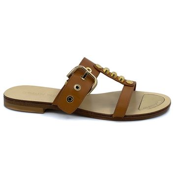 Шлепанцы Loretta Pettinari коричневые кожаные - фото 1, 4736 LP