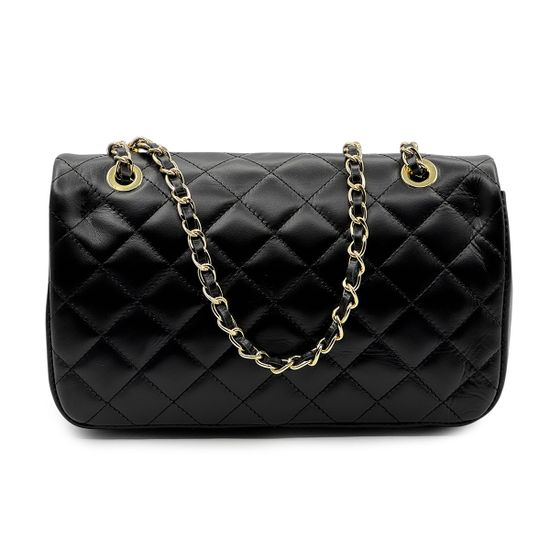 Сумка Di Gregorio черная кожаная стеганная - фото 3, 9175 DG NERO