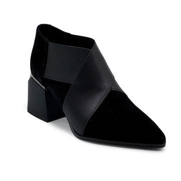 Ботильоны Francesco Valeri черные замша/текстиль демисезонные - фото 2, U16 FV