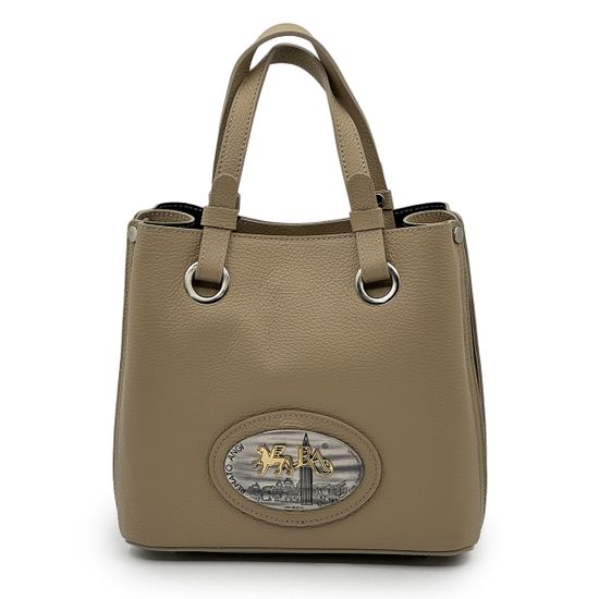 Сумка Renato Angi бежевая кожаная - фото 1, 