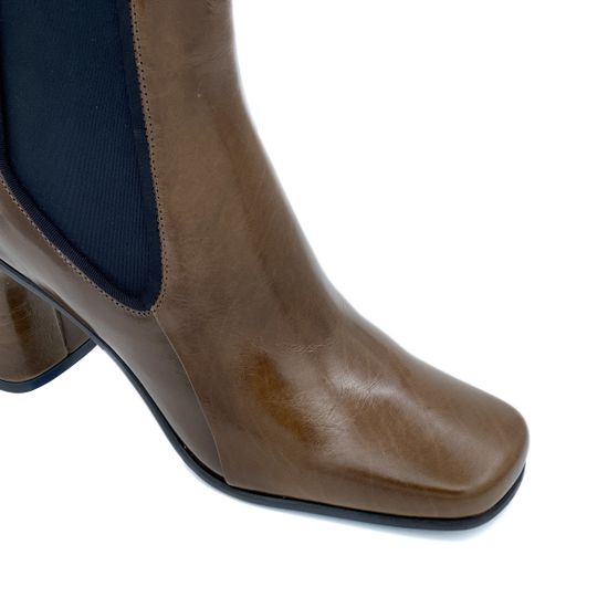Ботильоны Jeannot коричневые кожаные демисезонные - фото 6, HJ575B JN