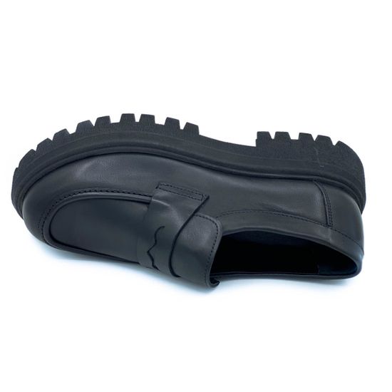 Лоферы Lab Milano черные кожаные демисезонные - фото 5, ZEN10303 LAB