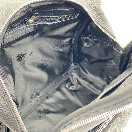 Рюкзак Di Gregorio черный кожаный - фото 6, 818 DG NERO