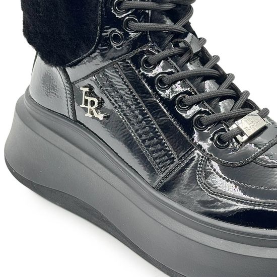 Кеды Ilasio Renzoni черные лакированные кожаные на меху - фото 7, M20 IR NERO