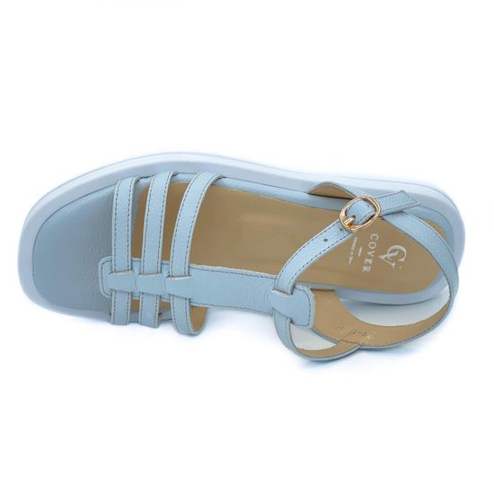 Босоножки Cover голубые кожаные - фото 5, 139-13 COV