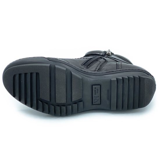 Ботинки Giampieronicola черные кожаные МЕХ - фото 4, 