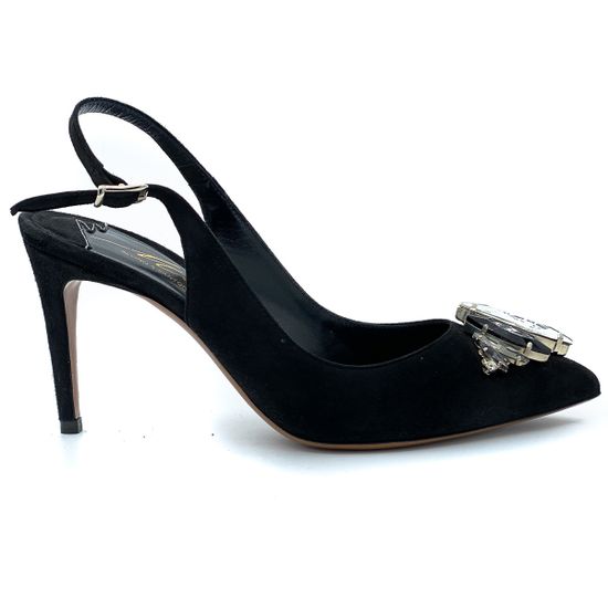 Туфли-лодочки Merlyn c открытой пяткой черные - фото 1, 