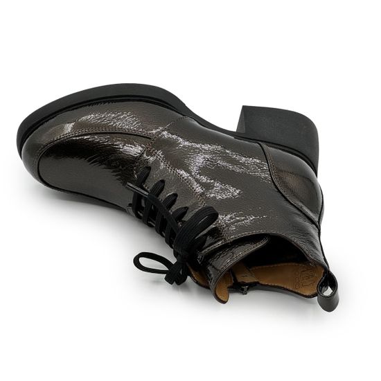 Ботинки Donna Soft коричневые лакированные на меху - фото 5, DS2207M DS PEPPER