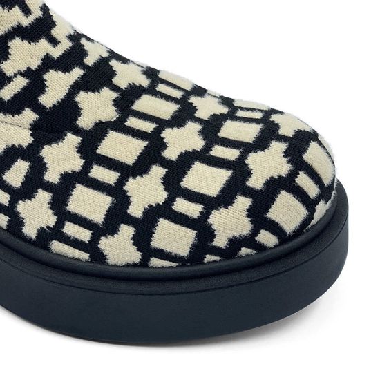 Ботинки Nila Nila черно-бежевые текстиль демисезонные - фото 6, N3109 NIL BEIGE NERO