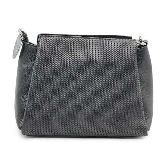 Сумка MOT CLE черная кожаная с &quot;серебряной&quot; фурнитурой - фото 3, EMILY MOT NERO SILVER