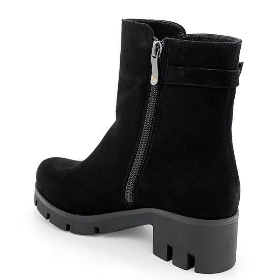 Ботинки Cover черные замшевые МЕХ - фото 3, 