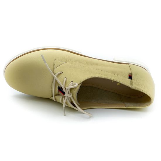 Полуботинки Cover желтые кожаные - фото 4, 