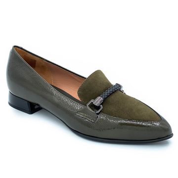 Туфли Mot CLe зеленые комбинация наплака и замши - фото 2, MOT1567 MOT