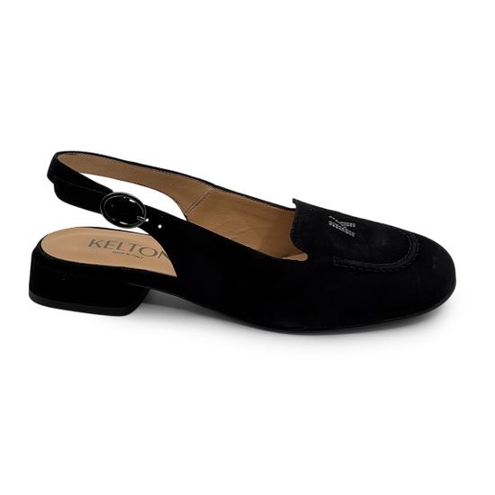 Туфли женские летние KELTON черные замшевые - фото 1, AL5409 KEL