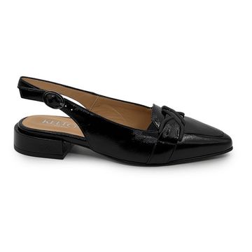 Туфли женские летние KELTON черные наплак - фото 1, AL4414 KEL