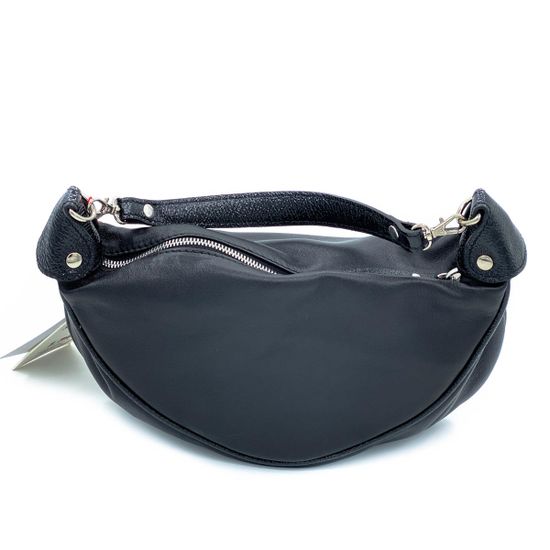 Сумочка Marina Creazioni черная кожаная маленькая - фото 3, 