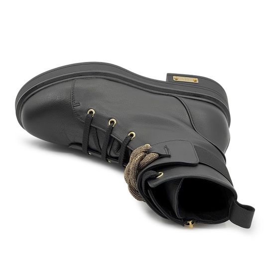 Ботинки Ilasio Reanzoni черные кожаные на байке - фото 5, 5712 IR NERO