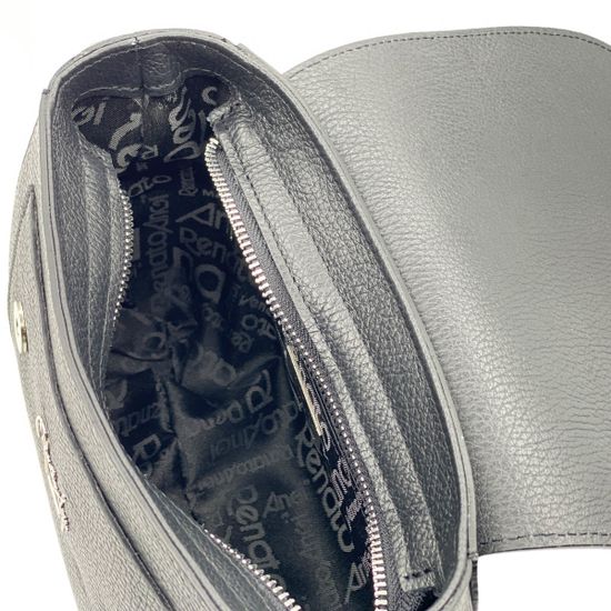 Сумка кросс-боди Renato Angi черная кожаная - фото 8, 