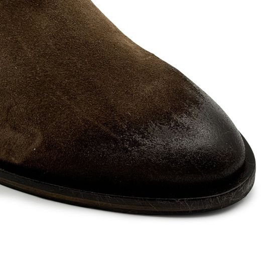 Сапоги MIMMU коричневые замшевые демисезонные - фото 6, M256M1 MIM MORO