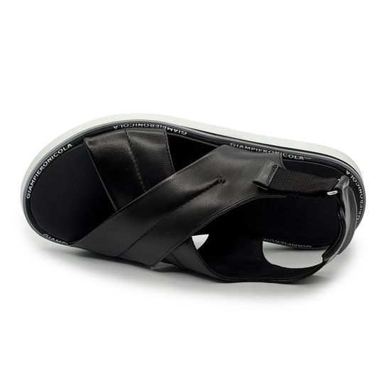 Сандалии GIAMPIERONICOLA черные кожаные - фото 5, A5775 GPN