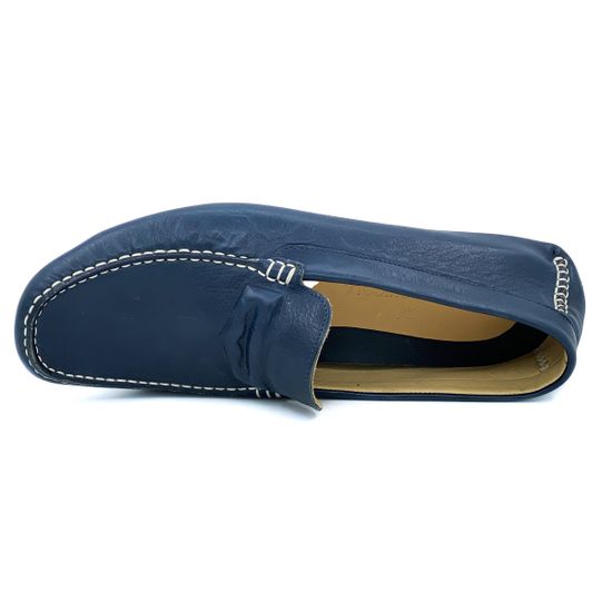 Мокасины Giampieronicola синие кожаные - фото 5, 