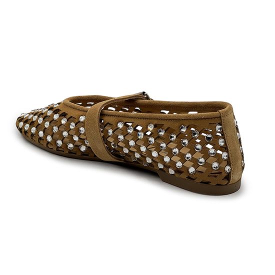 Туфли MIMMU бежевые из нубука с перфорацией - фото 3, M724M1 MIM BEIGE