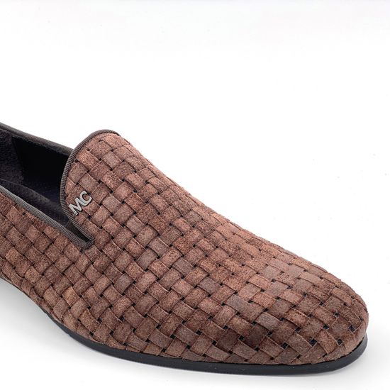 Лоферы Mirko Ciccioli кожаные плетеные коричневые - фото 6, 