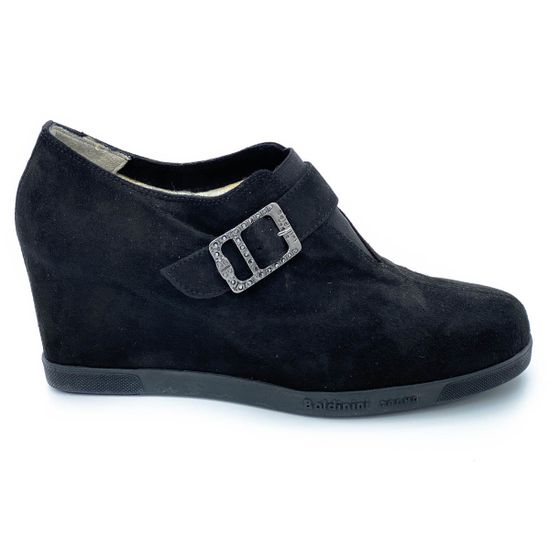 Ботинки Baldinini черные замшевые МЕХ - фото 1, 