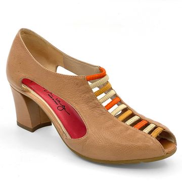 Полуботинки Pas de Rouge летние кожаные коричневые - фото 2, G822 TALPA ROU