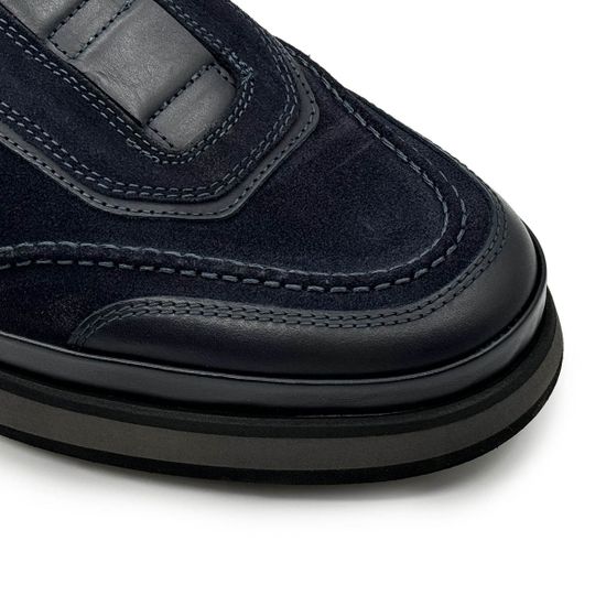 Кроссовки GIAMPIERONICOLA синие замша/кожа демисезонные - фото 6, Y338150 GPN