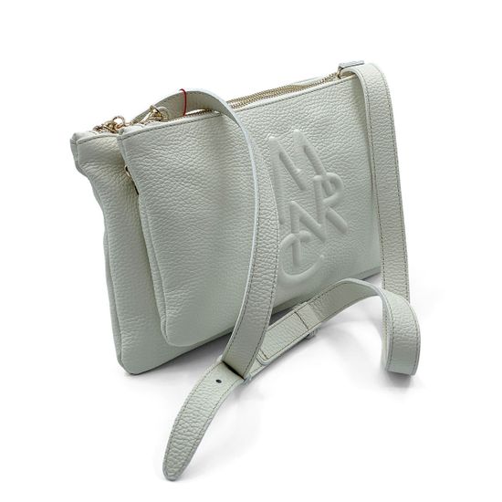 Сумка-Клатч сдвоенный Marina Creazioni белая кожаная - фото 2, B6518 MC BIANCO