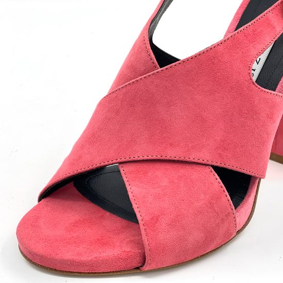 Босоножки Renzi замшевые розовые - фото 6, 522210B RZ