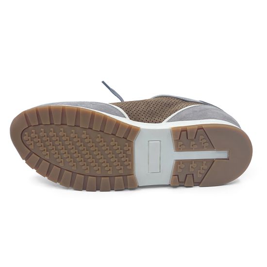 Кроссовки LAB MILANO бежево-серые замшевые - фото 4, 605-6 LAB GRIGIO