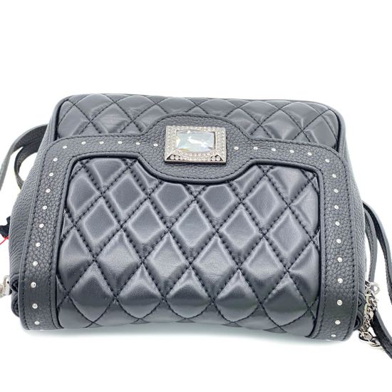 Клатч Marina Creazioni черный кожаный - фото 4, 