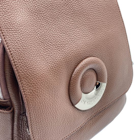 Рюкзак Di Gregorio коричневый кожаный - фото 4, 