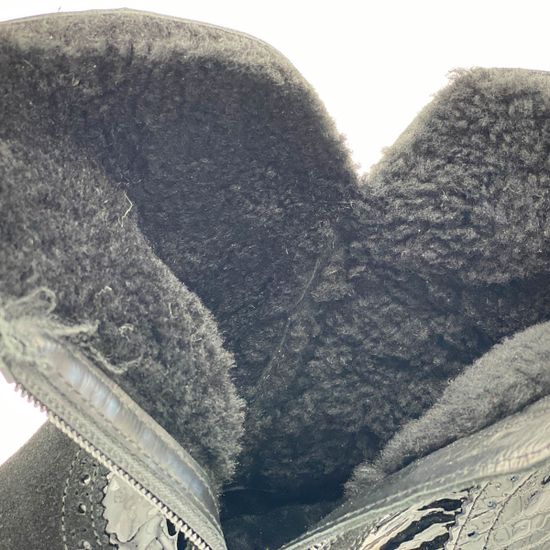 Ботинки Marzetti черные МЕХ комбинация замши и наплака - фото 6, 