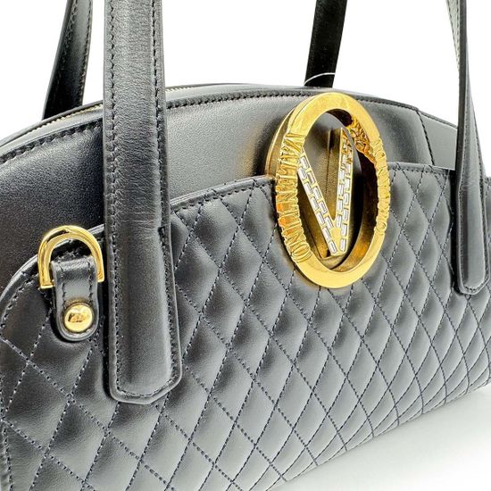 Сумка Valentino Orlandi черная кожаная - фото 4, 7219 VO NERO