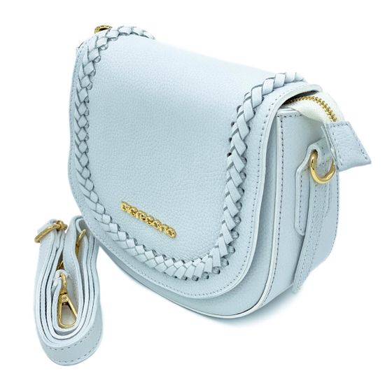 Клатч Di Gregorio белый кожаный - фото 2, 