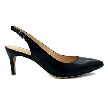 Туфли женские Cover с открытой пяткой кожа черные - фото 1, 18014 COV NERO