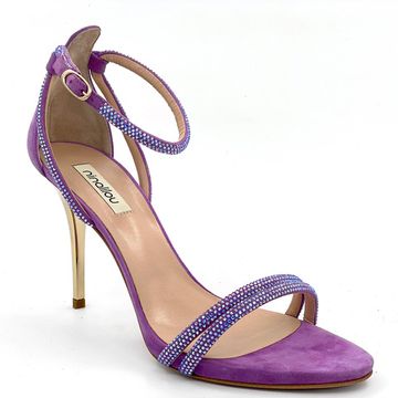 Босоножки Nina Lilou замшевые фиолетовые - фото 2, 251057F8 NL