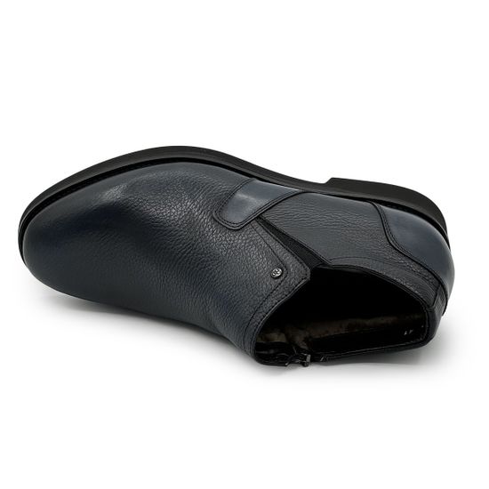 Ботинки Mario Bruni синие кожаные на меху - фото 5, 14857 MB BLU