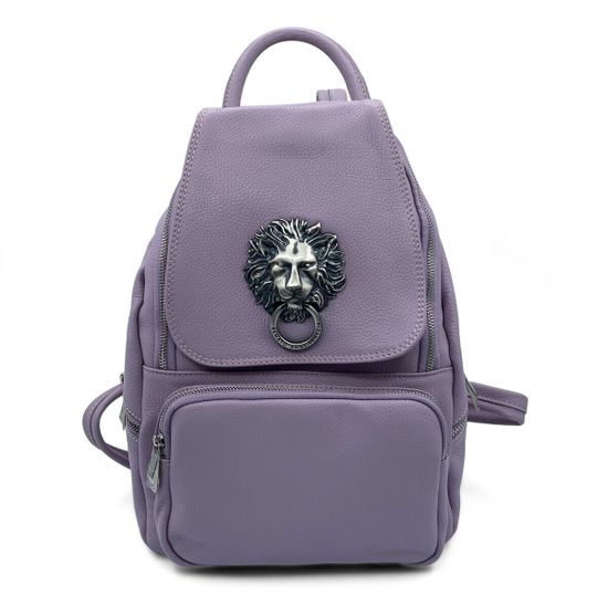 Сумка-рюкзак Renato Angi фиалкового цвета кожаная - фото 1, 