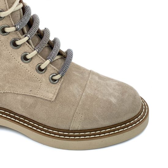 Ботинки Mimmu бежевые замшевые демисезонные - фото 6, E112E5 MIM CORDA