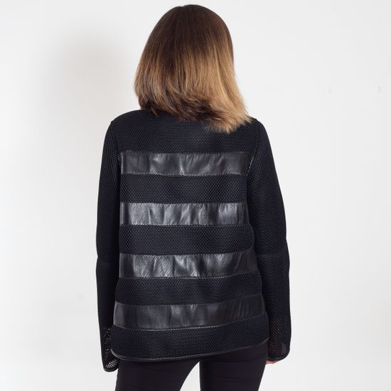 Куртка VOLPI натуральная кожа черного цвета с перфорацией - фото 8, 1877 VO