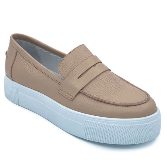 Лоферы Cover пастельно-розовые кожаные - фото 2, 1705807 COV