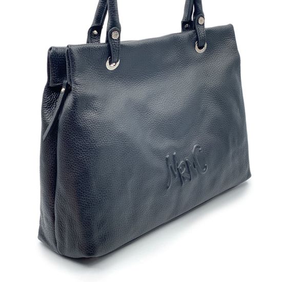 Сумка Marina Creazioni черная кожаная - фото 2, 