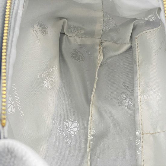 Сумка Di Gregorio белая кожаная с кошельком - фото 5, 