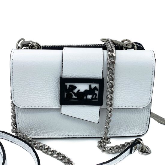 Клатч Renato Angi бело-черный кожаный двойной - фото 1, 