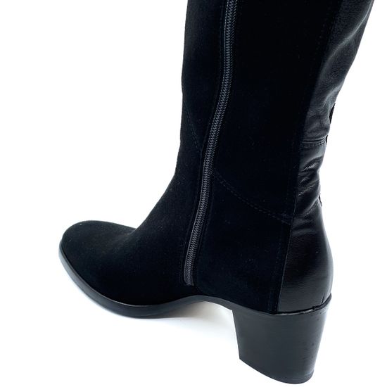 Сапоги Le Pepe черные замшевые демисезонные - фото 4, 