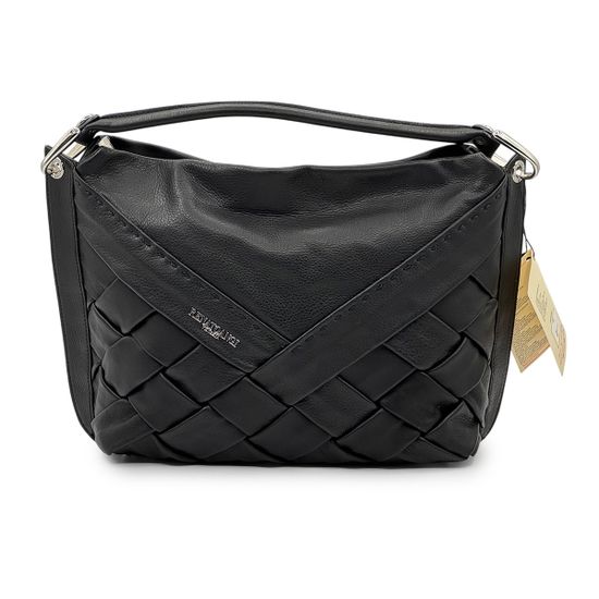 Сумка Renato Angi черная кожаная плетеная - фото 1, 3302181 RA NERO